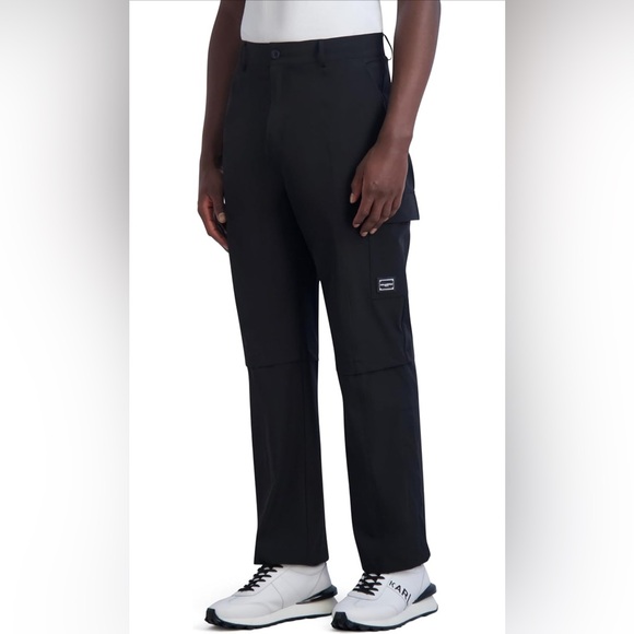 KARL LAGERFELD Mens Ankle Snap Button Nylon Cargo Pant